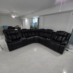 Power Recliner Sectional Sofa 