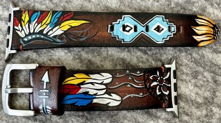 NEW! Hand Made Leather IWatch Band - 49mm