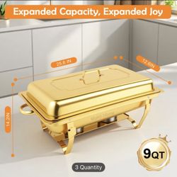 Golden Chafing Buffet Set