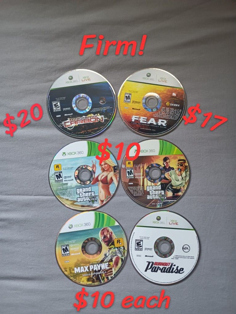 Xbox 360 Games Loose Disc's Lot
