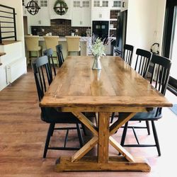 Custom Designed Farmhouse Dining Tables. 