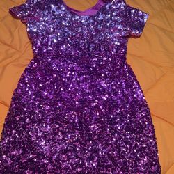 Sequin short-sleeve dress