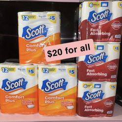Scott Toilet Paper And Paper Towels
