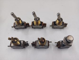 Vintage A&H Toggle Switch Lot with Brass Covers Arrow USA Made Switches