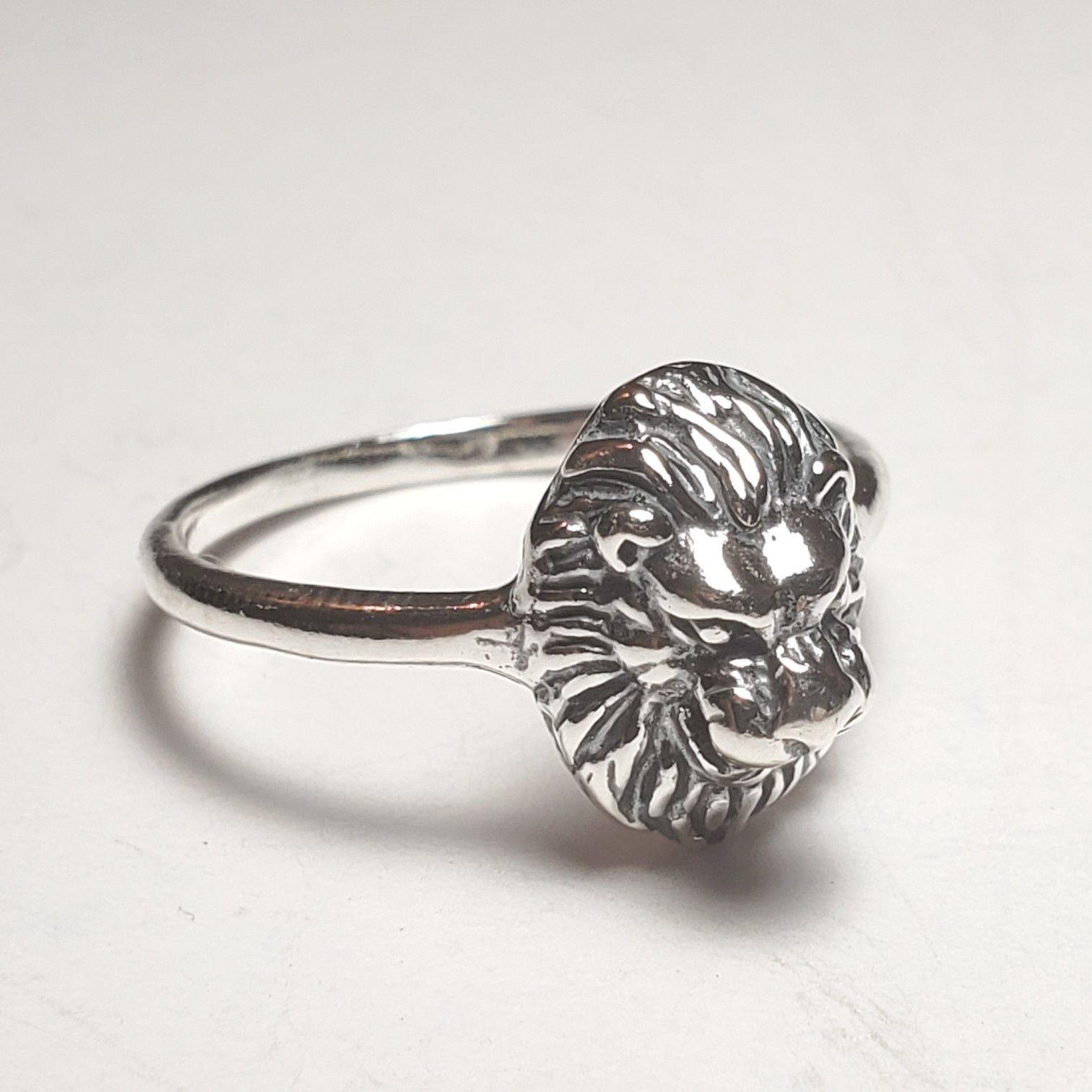 Lion Head Silver Ring
