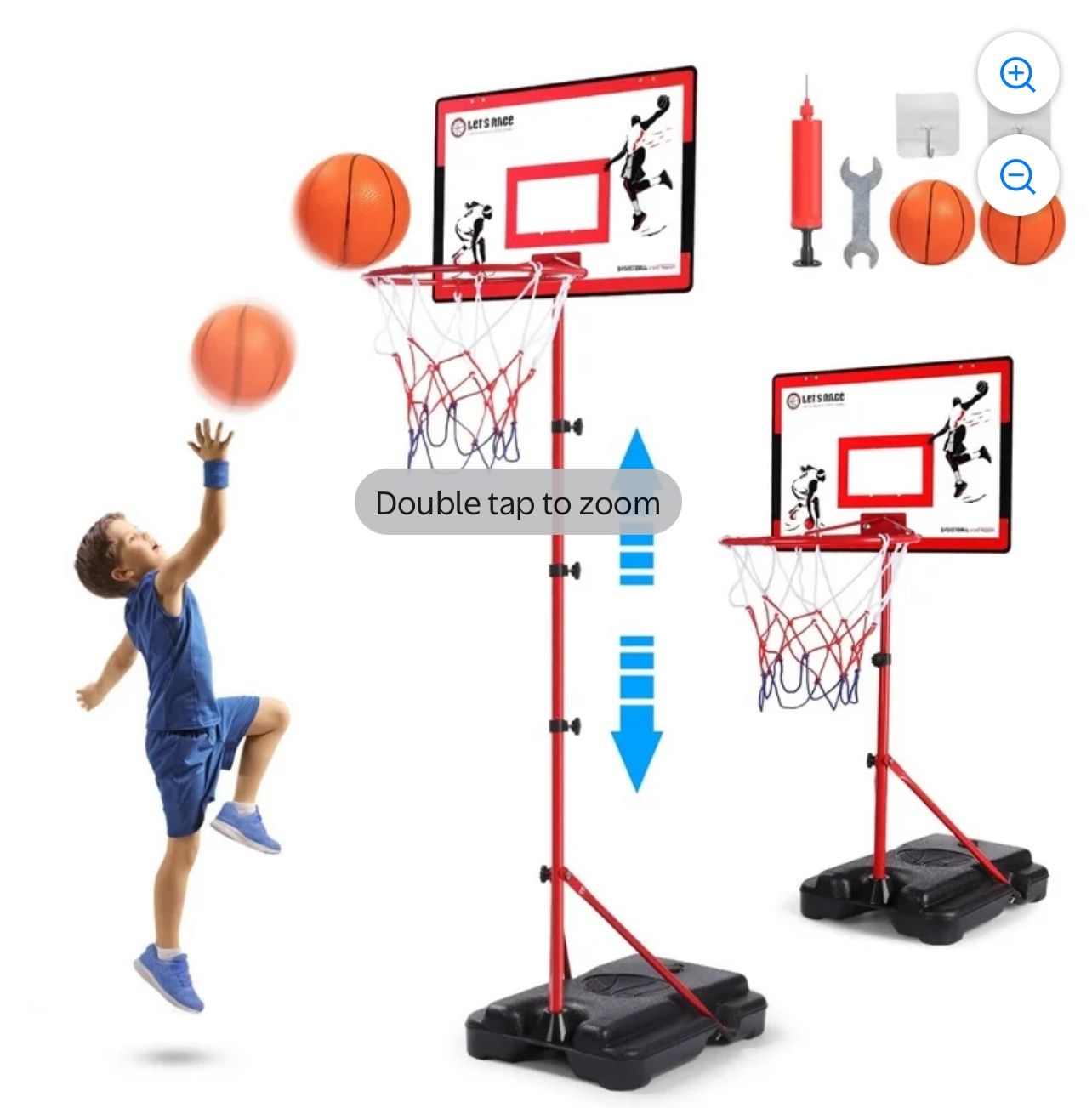Kids Basketball Hoop Adjustable Height K(137)
