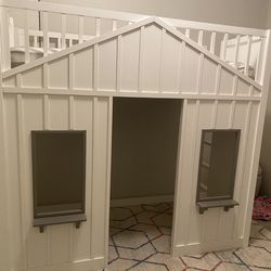 Bayside Abigail House Twin Loft Bed (Costco) – Kids Playhouse Bed – $300 OBO