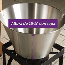 Cazo Grande De Acero Inoxidable 50QT Nuevo Princes House 
