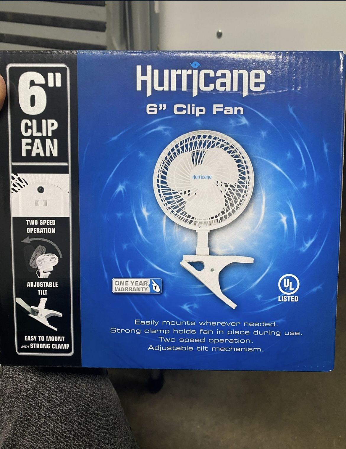 3 Hurricane Clip Fan NEW Sealed