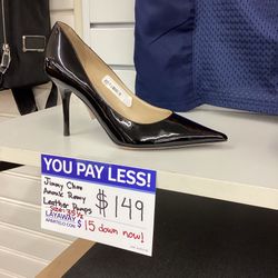 Jimmy Chop Amouk Roomy Leather Pumps Size 35 1/2 