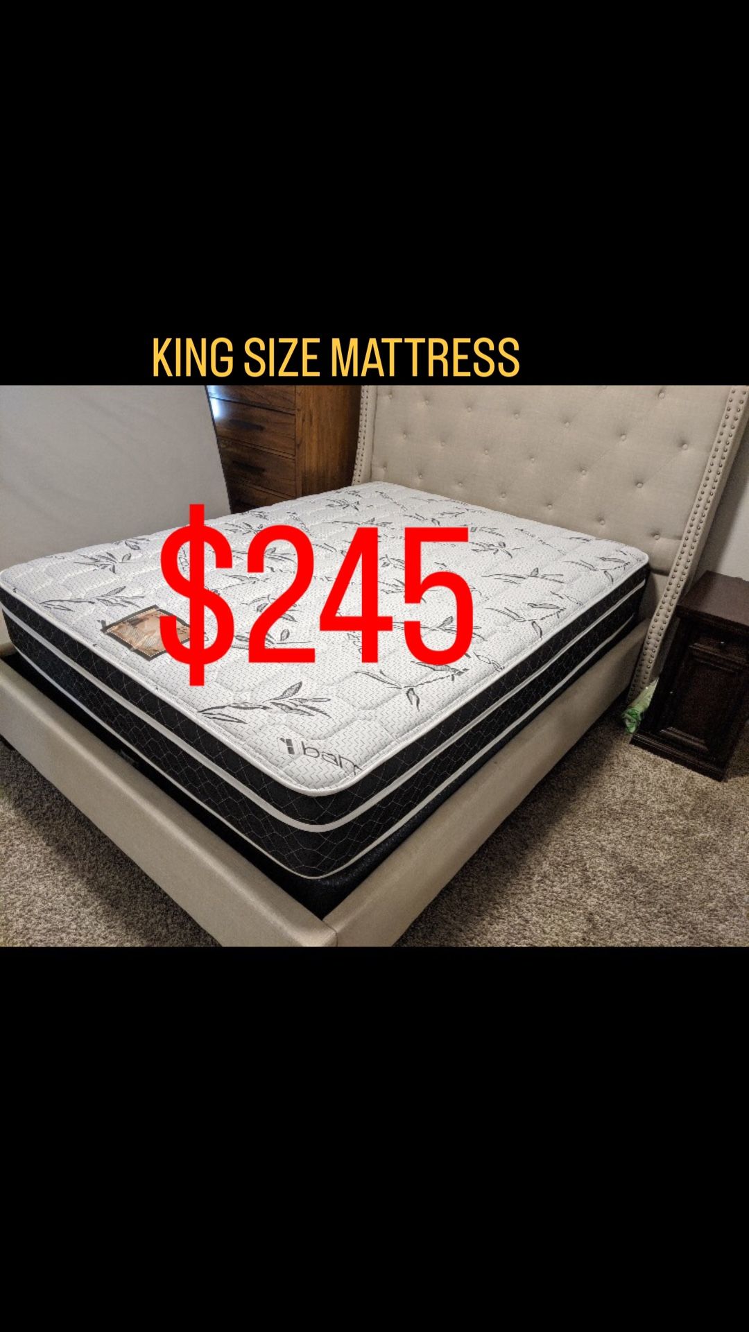 E KING SIZE PILLOW TOP BAMBOO BRAND MATTRESSNEW,New Products : American Fashion Style Bags On Sale