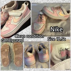 12.5C Pink&white Girls Nikes Very Clean,gently Used $25