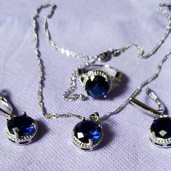 925 SS Jewelry Set Ring Size 7