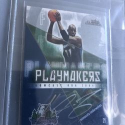 2004 Fleer showcase playmakers Kevin Garnett auto with no COA