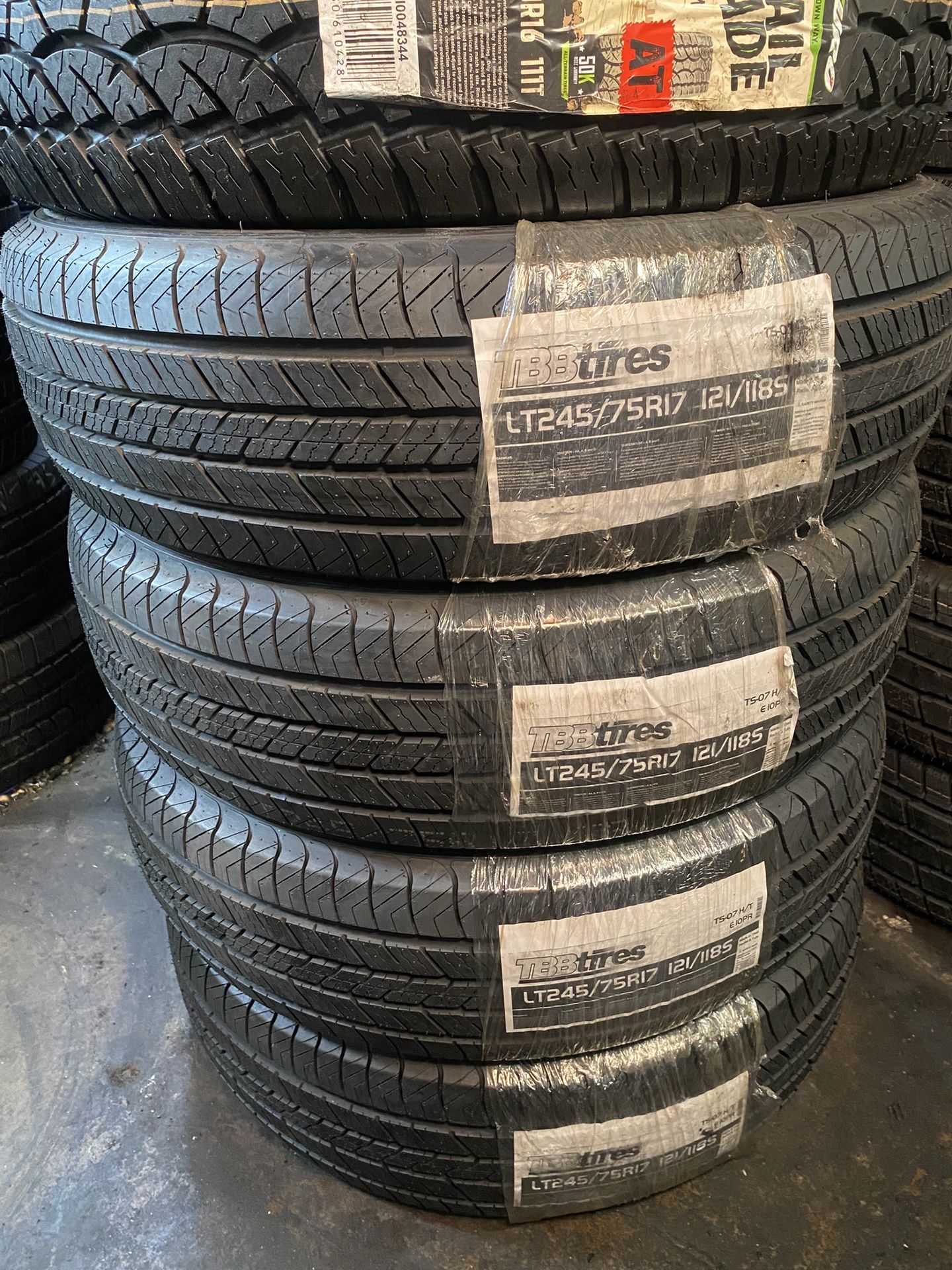 LT245/75R16 TBB HT A SET OF FOUR NEW TIRES