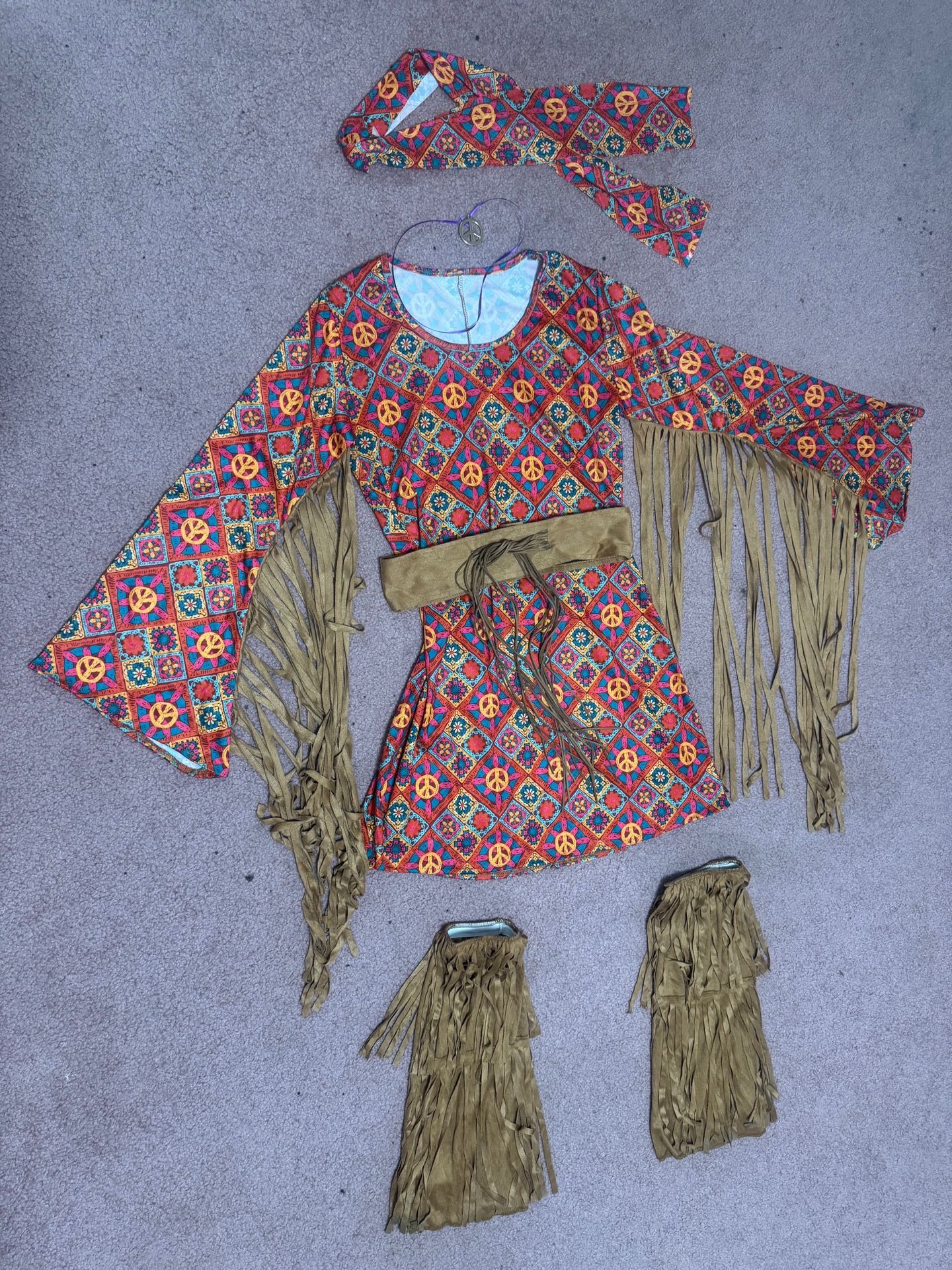 New small hippie hippy dress costume accessories 60s 70s outfit boho