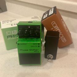 Boss PH-3 Phase Shifter Pedal  & CopperSound Pedals Dual Tap Tempo Sync Tool