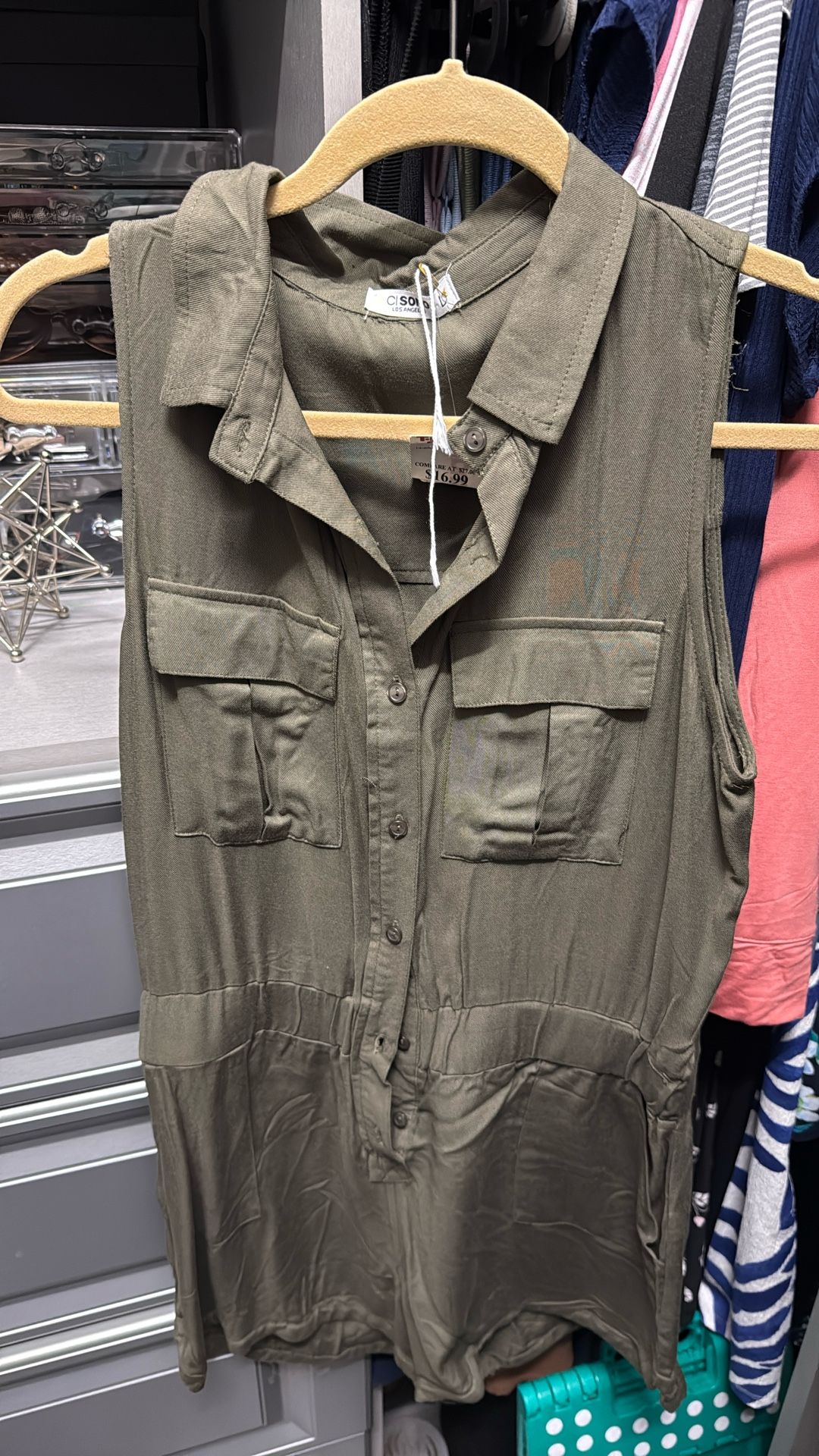 Brand New Size Large Green Romper