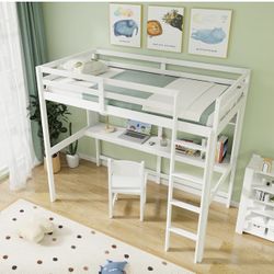 Twin Bed Frame With Desk 
