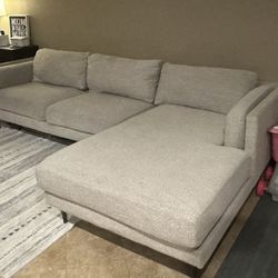 Modern light Grey Sectional Couch