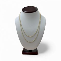 18”/20” 925 Silver (Gold Plated) Rolo Necklace 