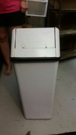 White MIPRO Antique trash can 1970's