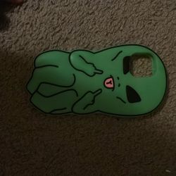 Green Alien Middle Finger Phone Case