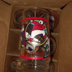 6 Collectable Old Coco Cola Glasses