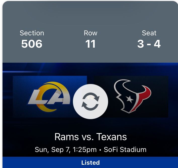 LA Rams Vs Houston Texas ( Home Opener )