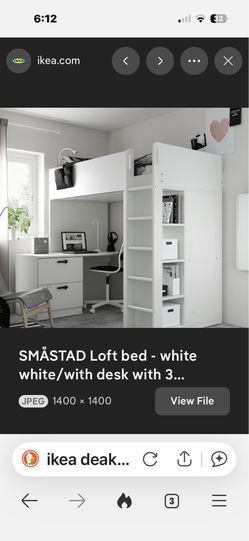 Ikea Bunk deak and closet combo