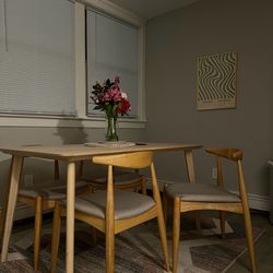 Dinning table with four chairs
