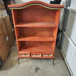Solid Wood 3 Shelf Cabinet
