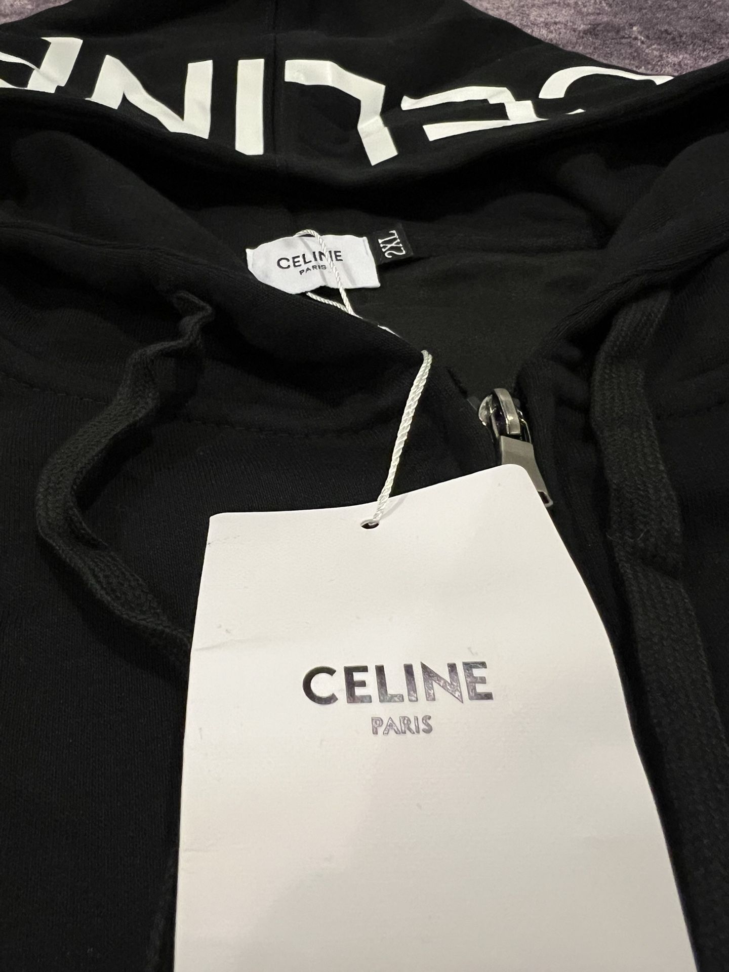 Celine Zip Up Sweater - Black - Xxl