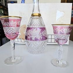 Crystal decanter and glasses