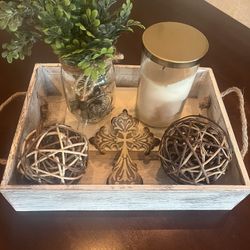 Coffee Table Tray Arrangement Centerpiece 