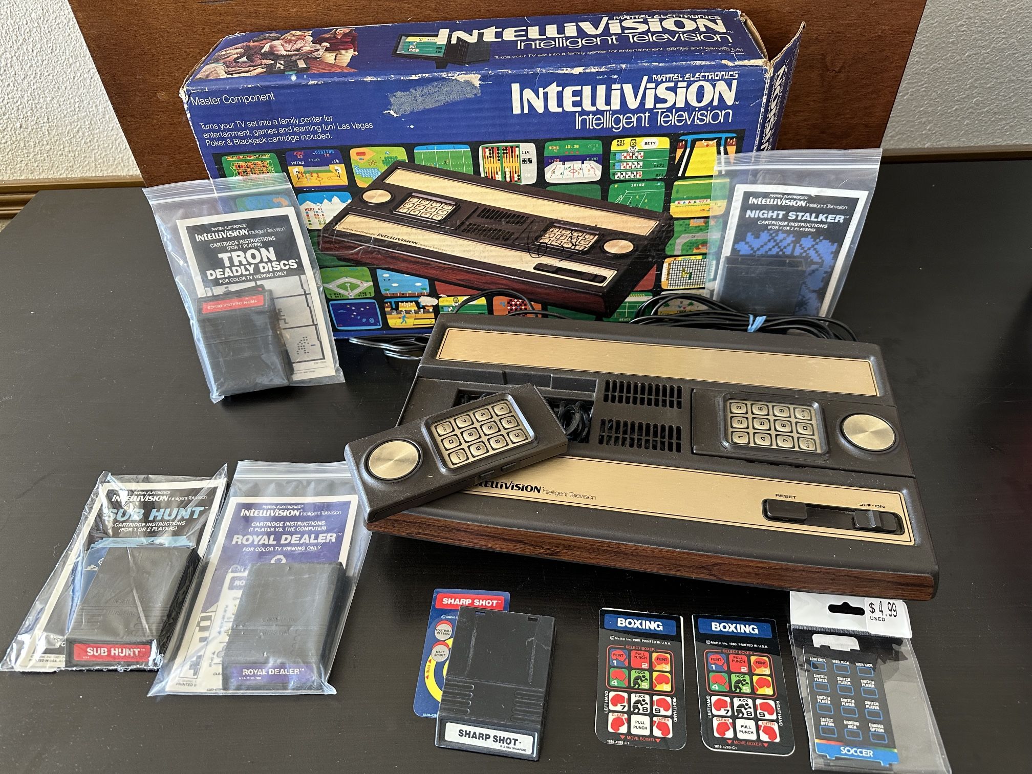 Intellivision Video Game console Tested Working Vintage Game Bundle With Games TRON
