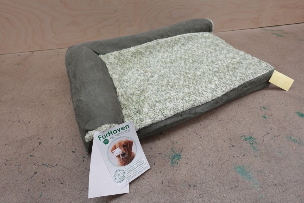 Furhaven Cooling Gel Dog Bed for Medium/Small Dogs in Dark Sage
