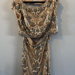 Homecoming Dress two piece beaded