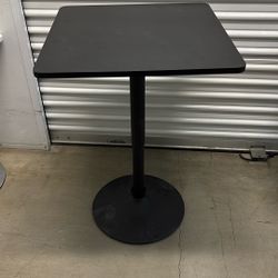 Classic Style 36 in. L Black Wood Top Square Bistro Table