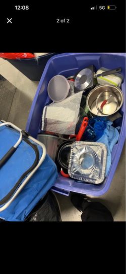 Mixed Kitchen Lot in Storage Bin