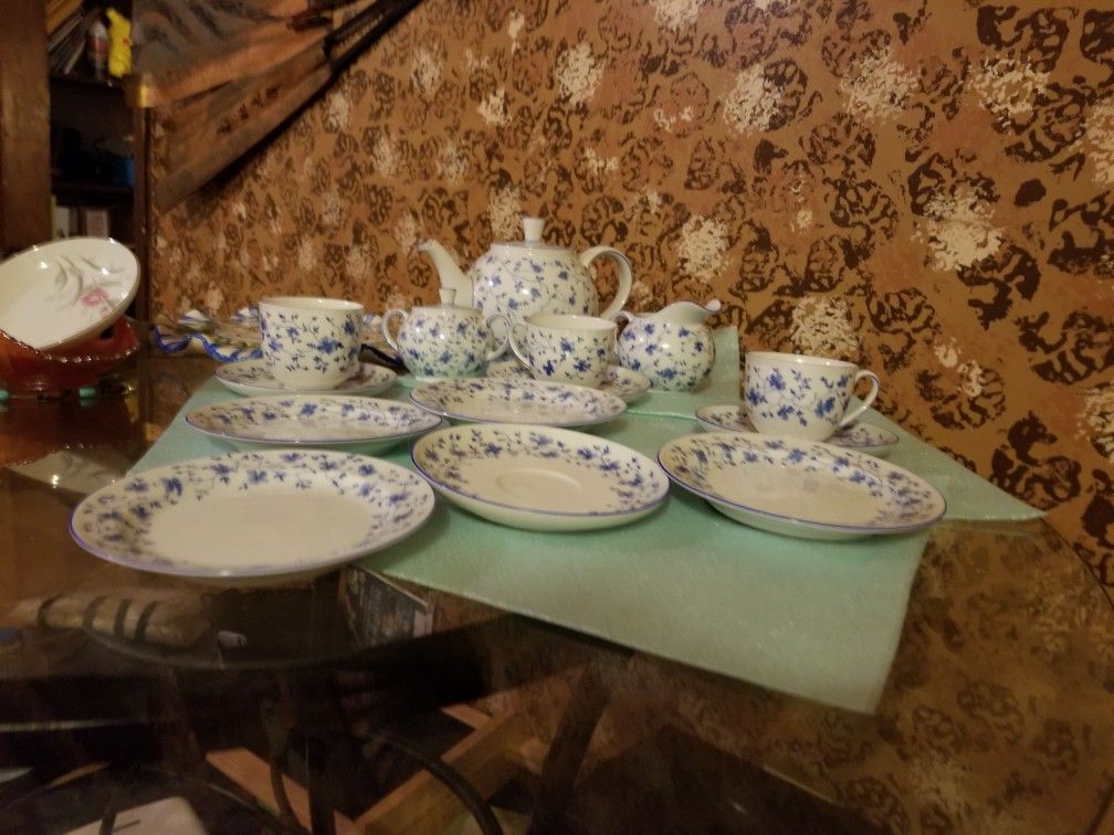 Arzberg Porcelain Blue Flowers Coffee Set