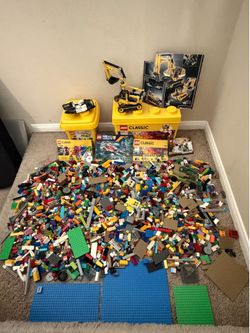Huge LEGO Lot – 6+ Sets, Manuals, Baseplates & Storage Boxes