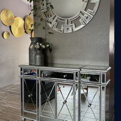 48" Mirrored Slideboard (Top Mirror Not Included)