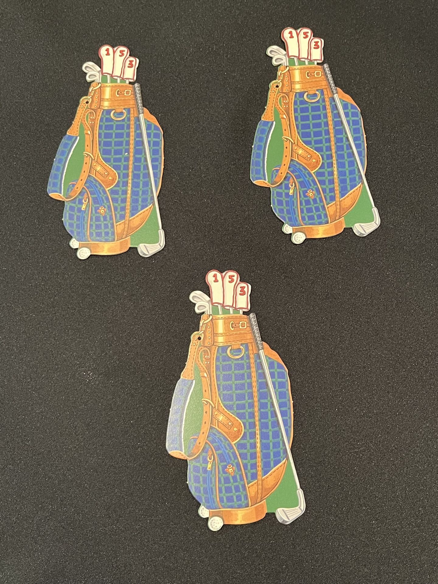 Vintage Caspari Gift Tags (3) Preowned Golf