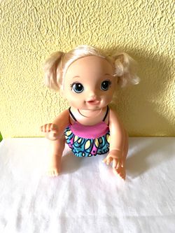 Hasbro Baby Alive Baby Go Bye Bye Blonde Crawling Doll 15"