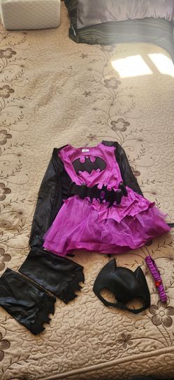 Girls Batgirl Halloween Costume Set