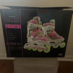 Rollerblades with protective gear