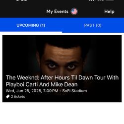 2 Tickets To See The Weeknd June 25th 