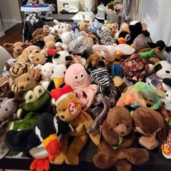 61 Beanie Babies All From 1996,  1997 And Some From 1993