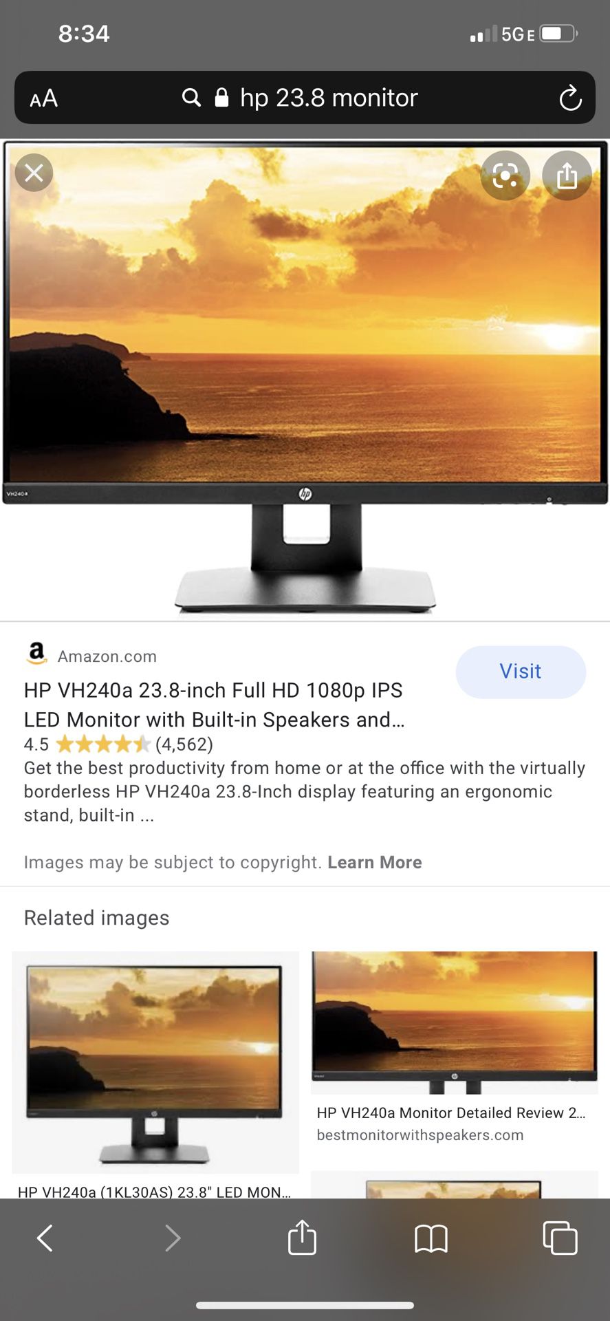 HP 23.8 Full HD LCD Monitor